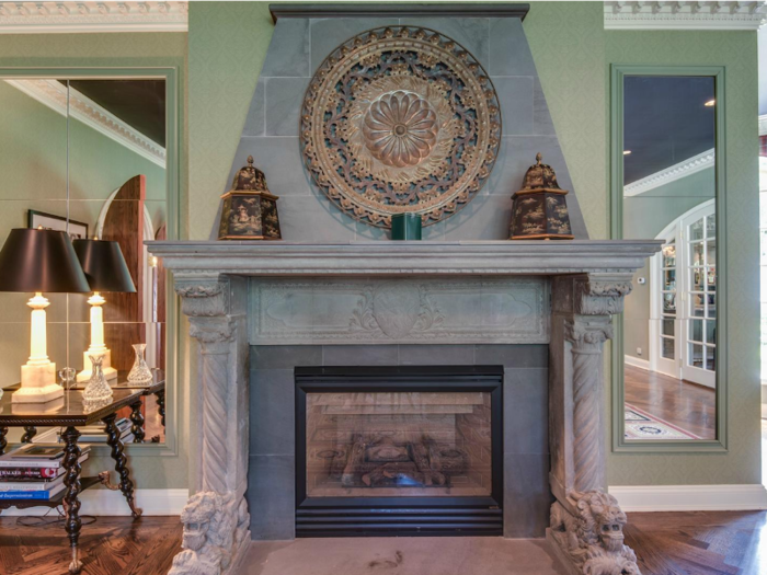 It also has a large stone fireplace, which makes it the ideal place to host a winter dinner.