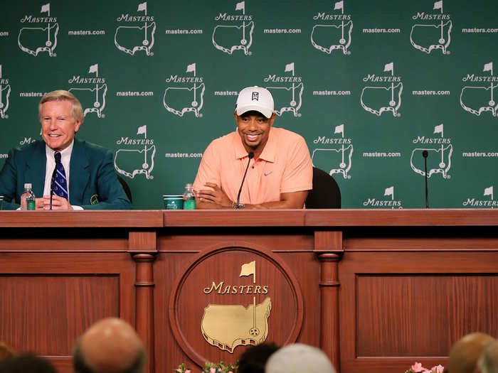 Even the press conference podium is immaculate.