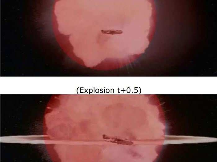 Sarli calculated that the blast imploded inward instead of flying outward.