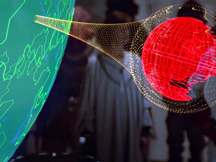 The white paper is based on a detailed, to-scale hologram projected in "Return of the Jedi." From that image, Minton used physics equations to extrapolate diameters, masses, velocities, and orbital paths of Endor and the Death Star.