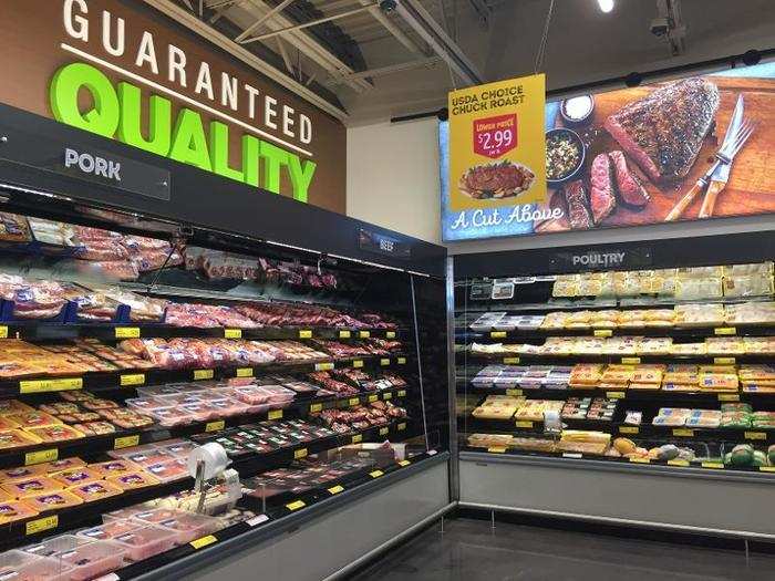 Digital displays and lit signs everywhere promise quality and freshness.