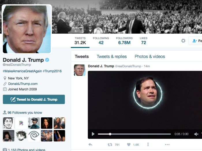 Trump joined Twitter in 2009.