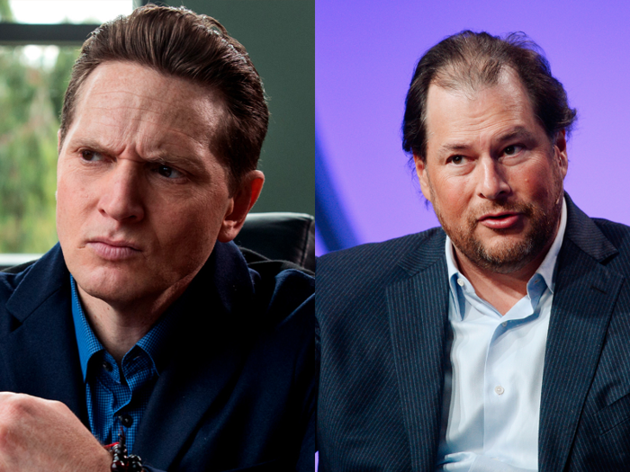 Gavin Belson combines "mercenary business style" tech CEOs Larry Page, Larry Ellison, and Marc Benioff.