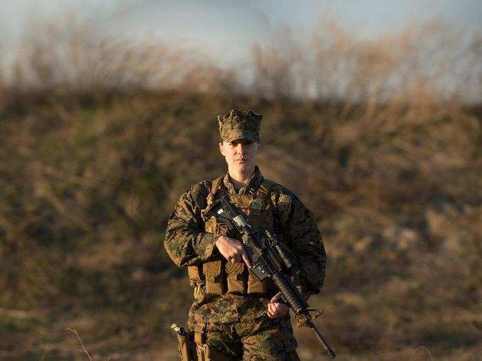 US Marine Capt. Rebecca Bergstedt is the officer in charge of the Female Engagement Team.