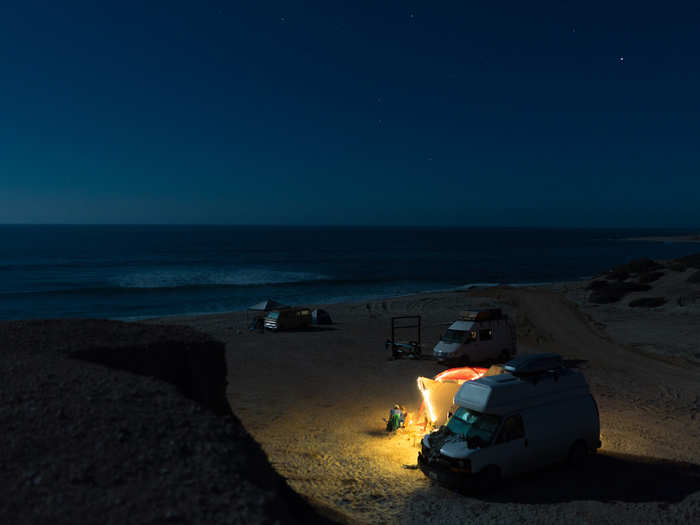 The wrapped their adventure in Baja, Mexico, where they parked on the beach.