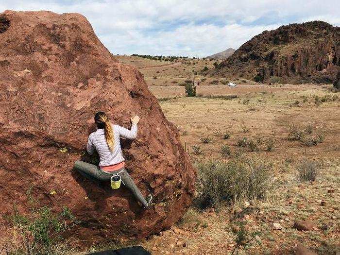 They climbed rocks in Socorro County, New Mexico ...