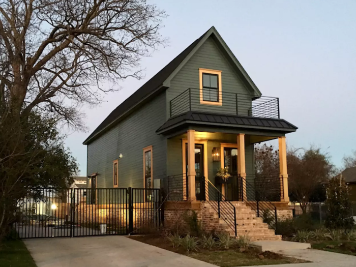 This compact, one-bedroom home is known as "Shotgun House." It also appeared on season three of the TV show. The house is located two blocks from the Gaineses homeware store in Waco, known as the Magnolia Market.