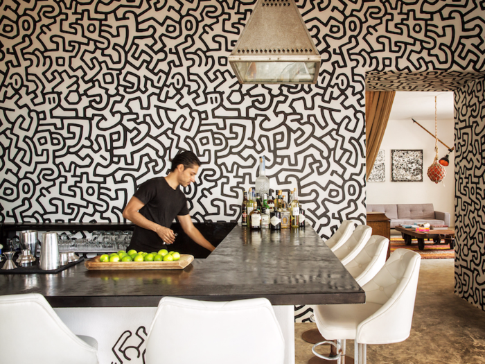 There are also two bars in the hotel, one of which is inspired by artist Keith Haring.