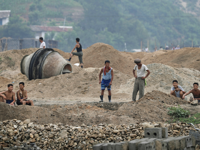 North Koreans still occasionally find bombs and mortar rounds from the Korean War that started in 1953.