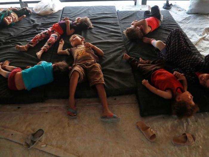 The battle has also taken its toll on the civilian population, even after three years of ISIS rule. These are children in a refugee camp in northeast Syria who were able to escape Raqqa.