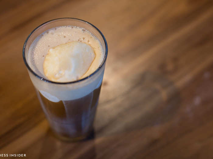 Oh, and it has ice cream. A dollop of "house-made" vanilla ice cream floats on top. As I drank, the sweet cream melted and turned the coffee into a decadent dessert.