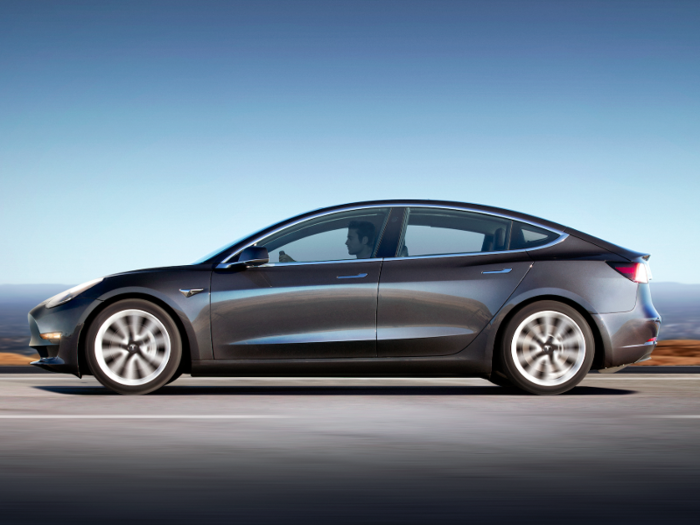 The Model 3 comes with 18-inch wheels, but customers can pay an extra $1,500 for 19-inch Sport wheels.