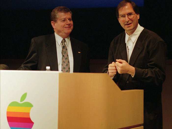 In June of 1997, an anonymous party sold 1.5 million Apple shares in a single transaction. The move caused Apple shares to dip to a 12-year low. Over that July 4th weekend, Jobs had convinced the board to name him interim CEO and fire Amelio.