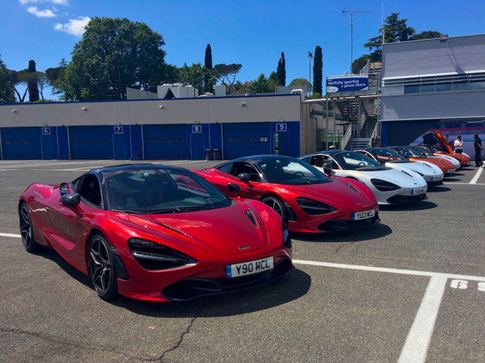 .... I was greeted by a fleet of new McLarens upon my arrival at the track.