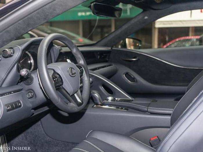 The dark leather interior provides abundant comfort, if severely limited space. The driver and passenger will be relatively content, and the seats are supportive and well bolstered.