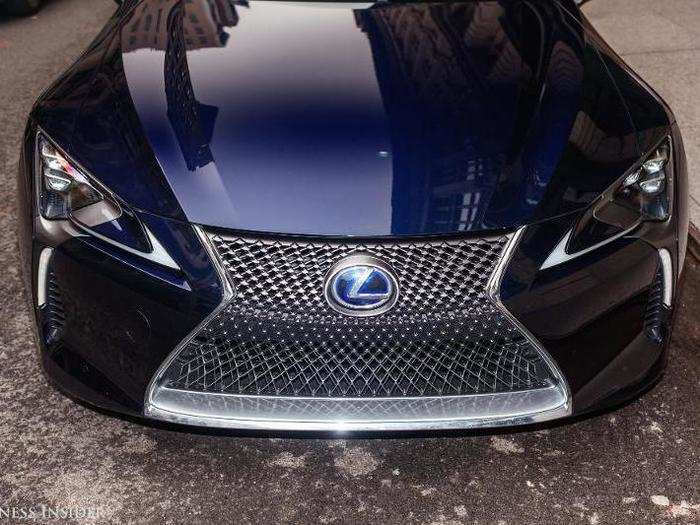 The controversial Lexus "spindle" grille. It works on some vehicles, such as the LC and the Lexus SUVs, but it