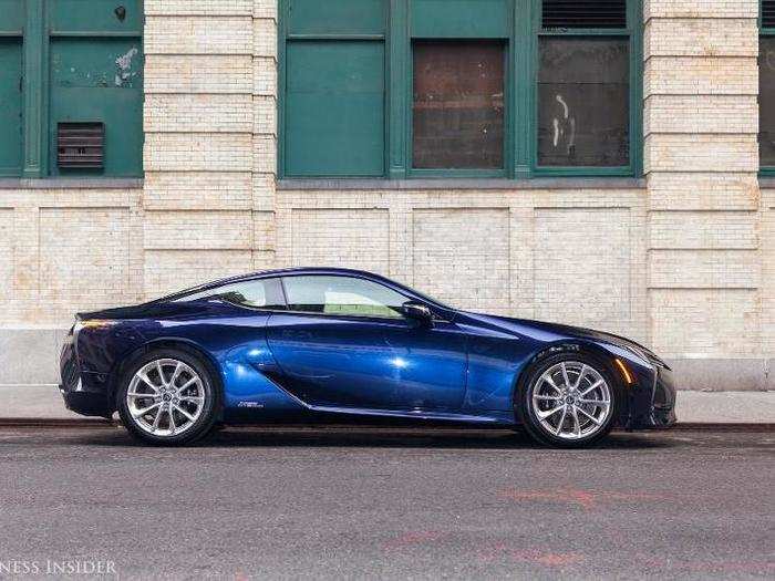 The LC 500h landed in all its shimmering hybrid two-door glory near our offices in Manhattan.