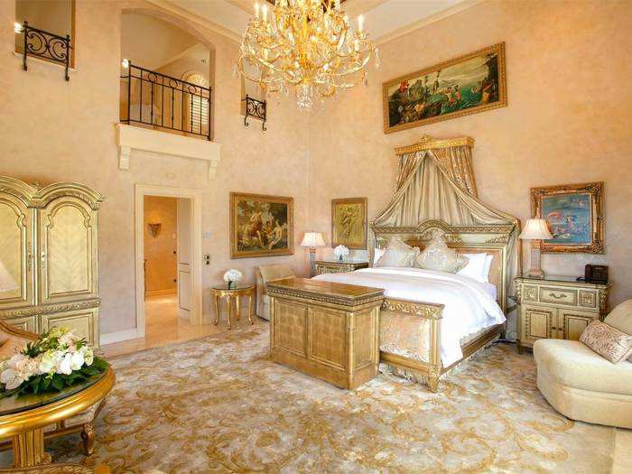 Five bedrooms are spread throughout the main mansion.