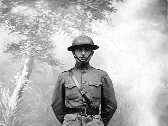 Postcard photo of Harry S. Truman taken in France during World War I. On the other side of the postcard it said, "Given to John A. Hatfield in France in 1918 - returned to Harry S. Truman in January, 1962."