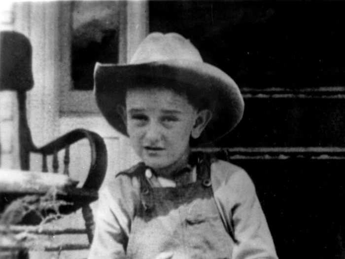 Lyndon B. Johnson at his family home in the Texas hill country near Stonewall, Texas, 1915.