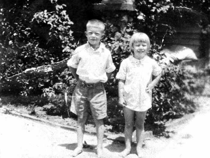 Jimmy Carter at age 6, with his sister, Gloria, 4, in 1931 in Plains, Georgia.