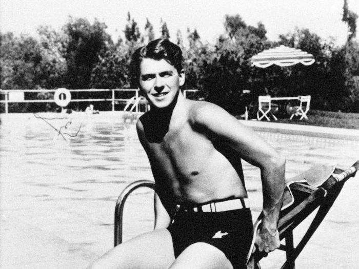 Ronald Reagan, then a 27-year old actor, in 1938.