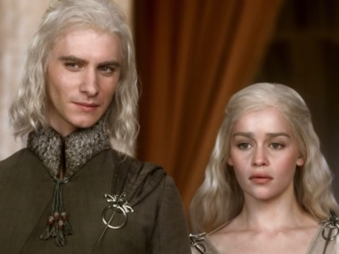 Targaryens are depicted as famously having violet eyes and silver-blond hair. They got the hair decently right with Daenerys and Viserys, but the producers didn