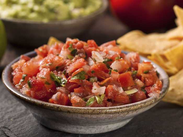 When Stewart goes for Mexican, she asks for sliced cucumber or zucchini to dip in the salsa and guacamole. "Otherwise, that bag of chips will be demolished in minutes and I