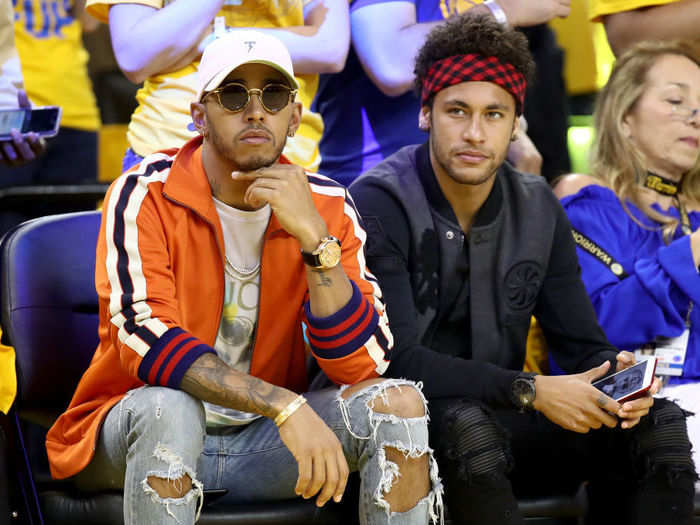 Although recently, he has gone with what appears to be a more natural look, like when he was spotted at the NBA Finals sitting alongside Lewis Hamilton.