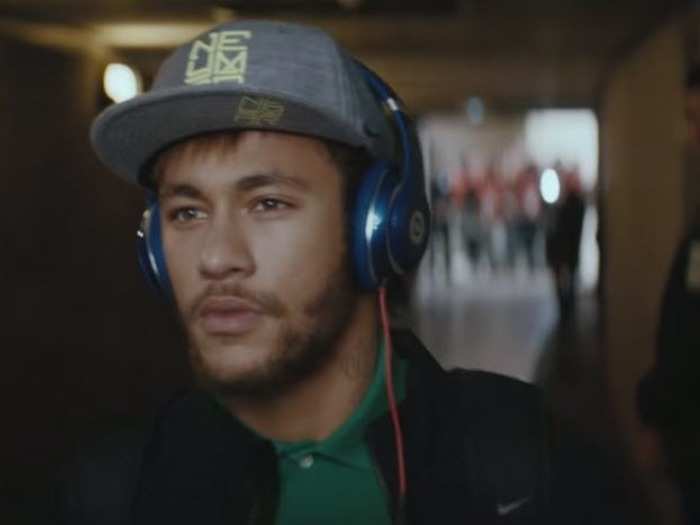 Neymar also has endorsement deals with Gillette, Panasonic and Beats by Dre.