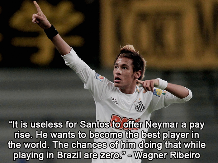 At the time, Neymar