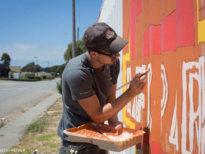 He turned out to be a member of a Burning Man camp, painting the group