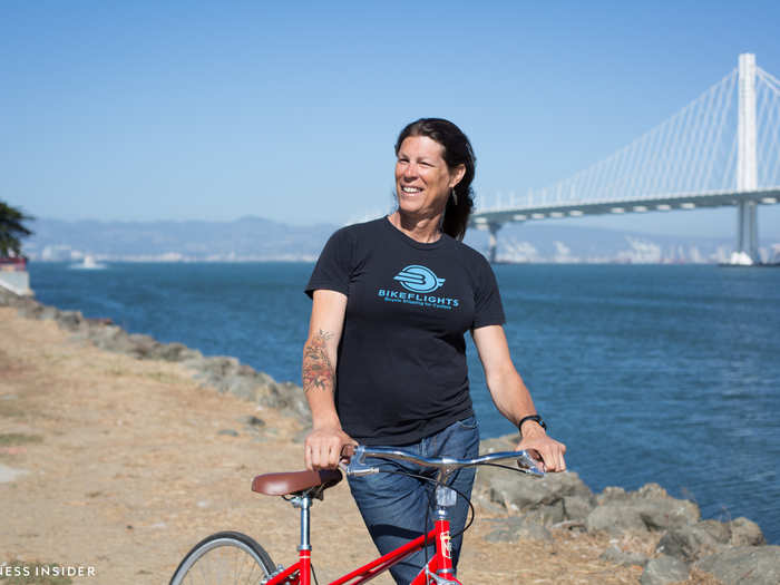 Tammy Power, the owner, came to Treasure Island six years ago looking for shelter when she was homeless. As she watched a bike lane open up on the new bridge connecting Yerba Buena Island and the East Bay, a lightbulb turned on. The island needed a bike shop.