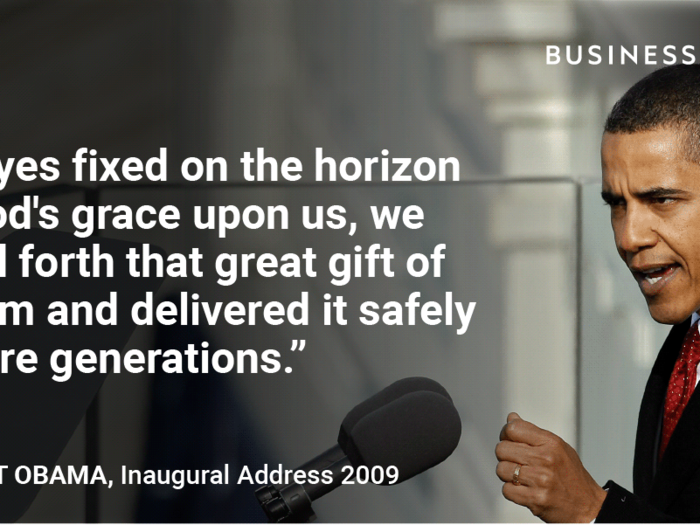 Shortly after his inaugural address, Obama signed the $787 billion economic stimulus package, designed to pull the American economy out of the Great Recession. A year later, he signed into law the Affordable Care Act, his signature legislative achievement.