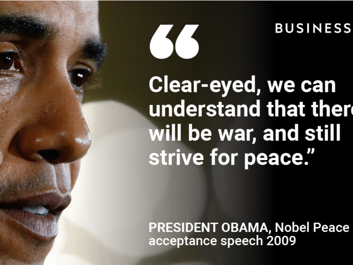 Obama received the Nobel Peace Prize a year after taking office for the promise he showed, sparking both celebration and derision around the globe.