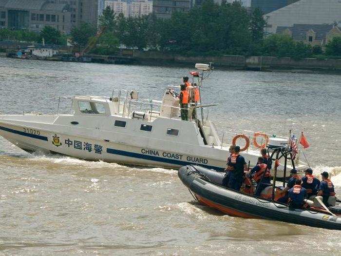 The Coast Guard operates internationally as well. In Shanghai, for instance, members of the US Coast Guard help train their Chinese counterparts.