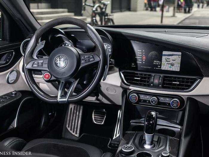 The cockpit is fairly no-nonsense, with easy-to-use controls and a comfortable, well-bolstered driver