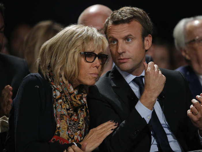 There is a 24-year age gap between 64-year-old Brigitte and 39-year-old Macron.