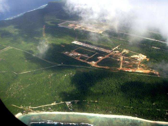 This is Andersen Air Force Base, a strategic launching point for flights over the Korean Peninsula.