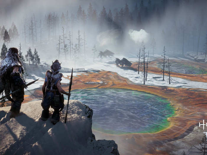 We have a good idea that the expansion is set in Wyoming specifically because of this image — people are saying this is the Grand Prismatic Spring of Yellowstone National Park.