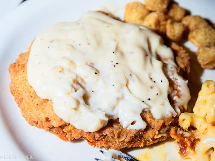 The highlight of the menu seems to be the country fried steak, a signature dish of the chain. It