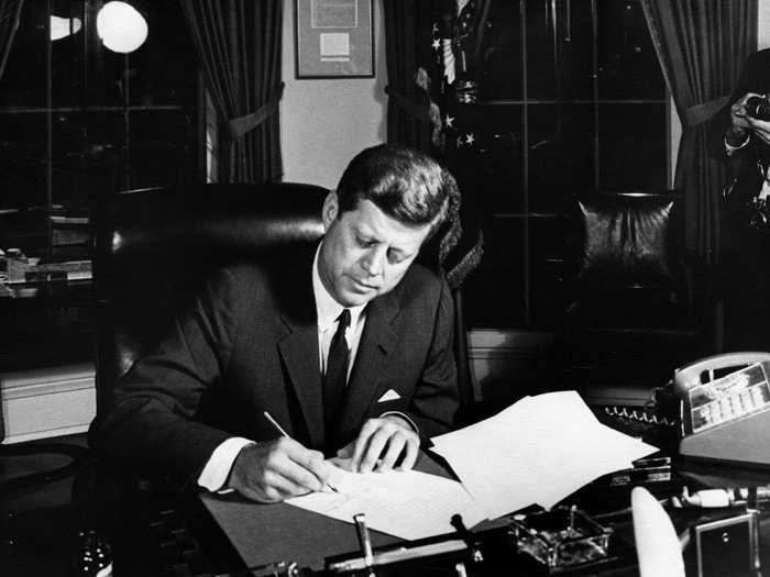 Kennedy officially signed Proclamation 3504 on Oct. 23 authorizing the naval quarantine, and the Organization of American States endorsed the action