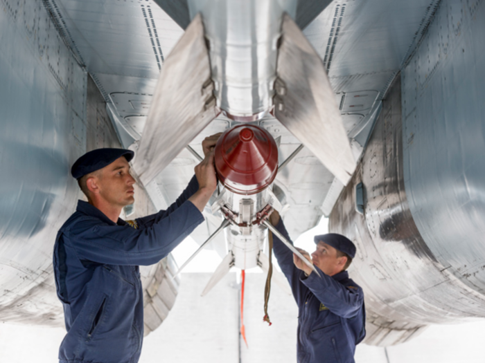 The Su-30SM carries a variety of bombs and air-to-air and air-to-surface missiles, and has a payload of 16,000 pounds.