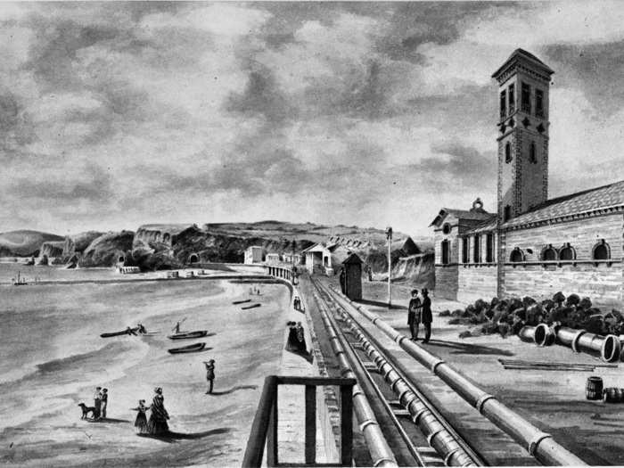 In 1799, inventor George Medhurst proposed an idea to move goods through cast-iron pipes using air pressure. In 1844, he built a railway station (for passenger carriages) in London that relied on pneumatics until 1847.