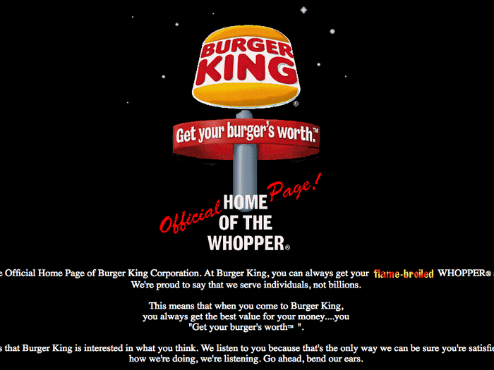 Burger King: 1996