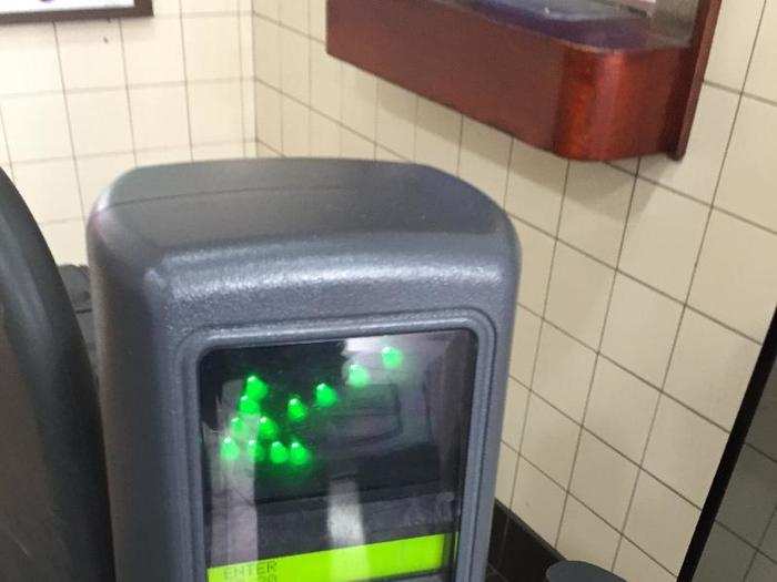 The turnstile then reads out how much cash you have left on your Oyster card. Getting through the turnstile is quick as a flash, and while there were times the card didn