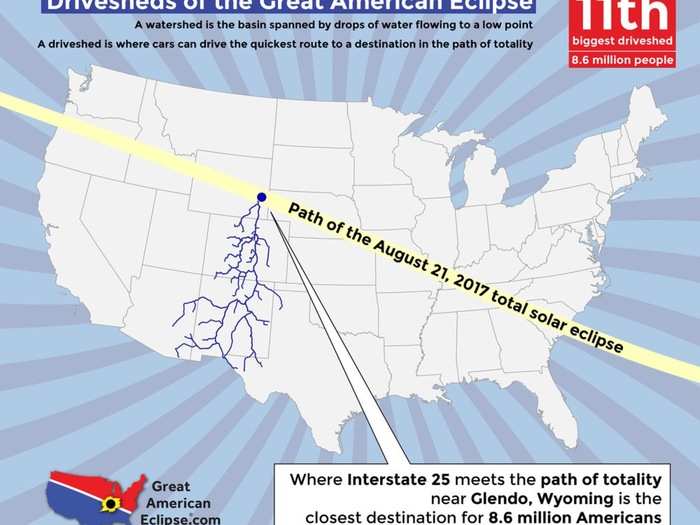 11. Glendo, Wyoming — 8.6 million people in range