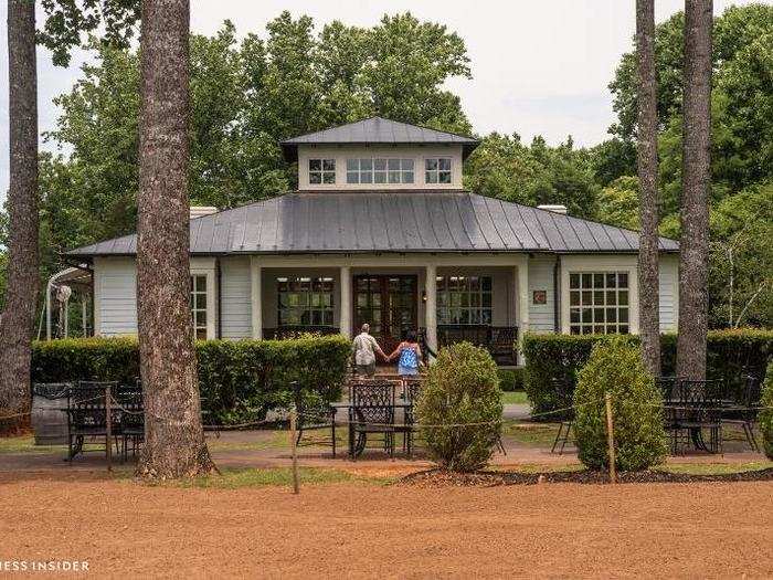 The tasting room sits off a winding country road in the midst of the winery