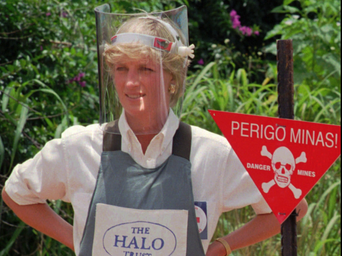 Diana also advocated for the removal of dangerous land mines. In 1997, she even walked through an active minefield in Angola and hosted a television special on the topic.