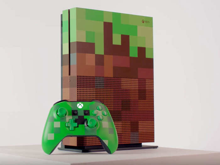 The console itself is obviously distinct. The 8-bit style is intentionally reminiscent of the block-by-block nature of "Minecraft."